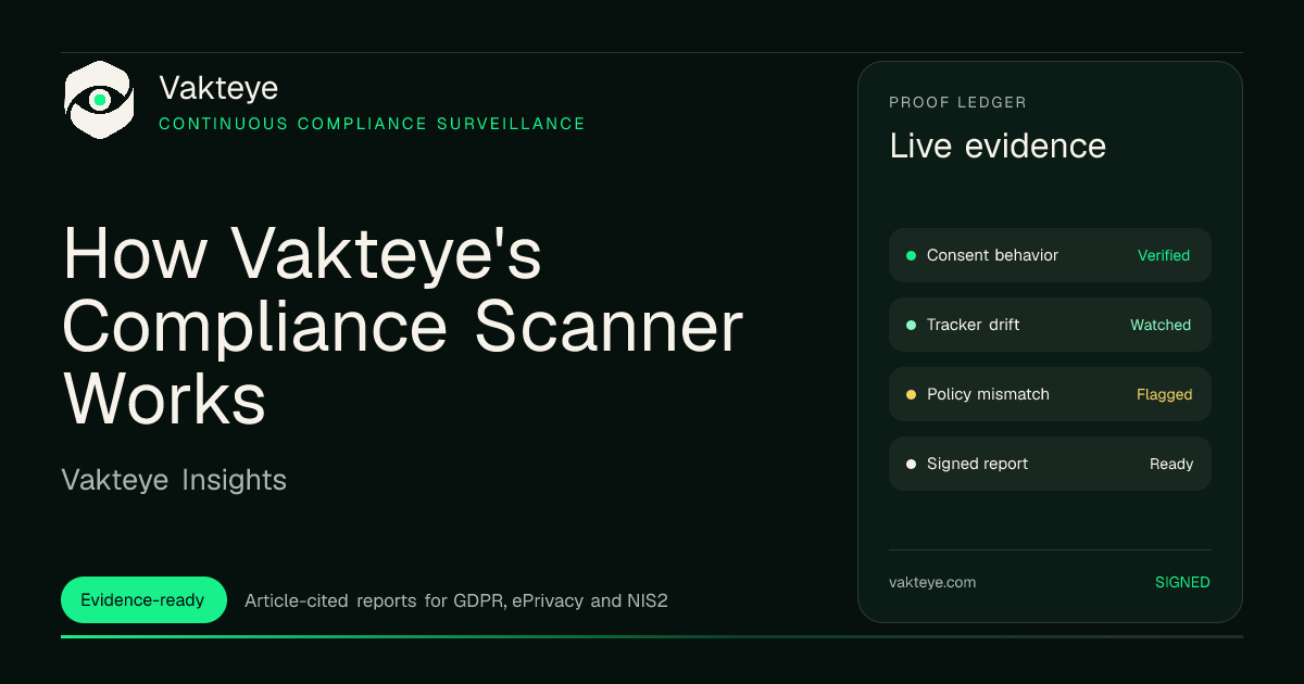 How Vakteye's Compliance Scanner Works | Vakteye Insights